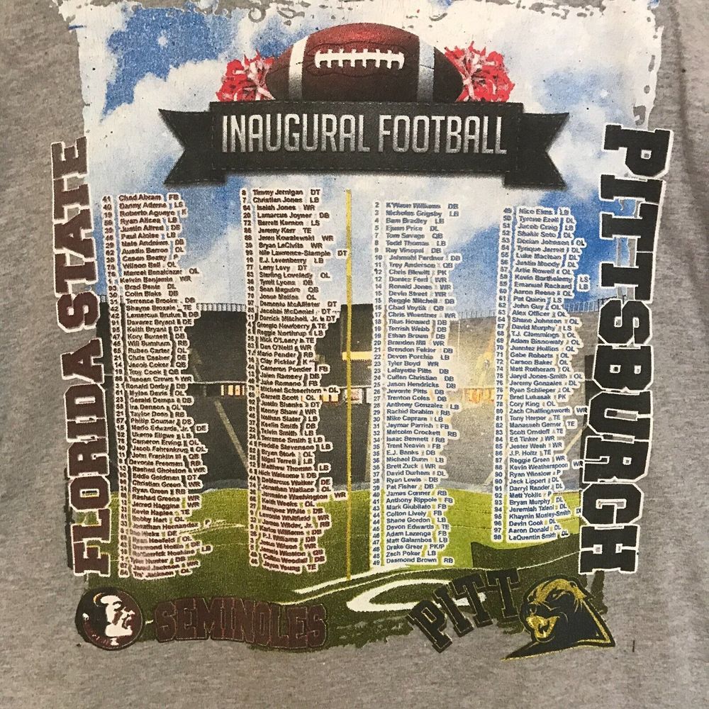 Florida Seminoles vs Pitt Panthers Shirt Mens 2XL 2013 Inaugural Football Game - Picture 4 of 8
